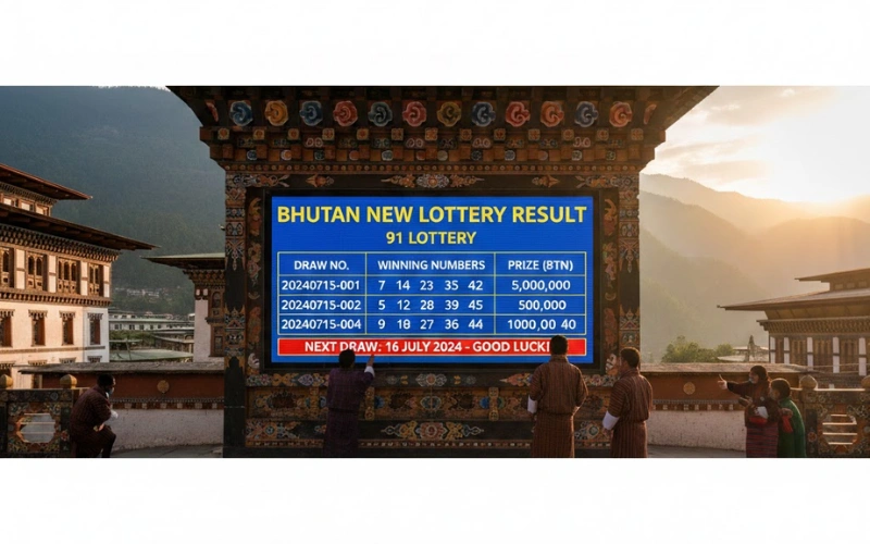 bhutan new lottery result​ at 91 Lottery image
